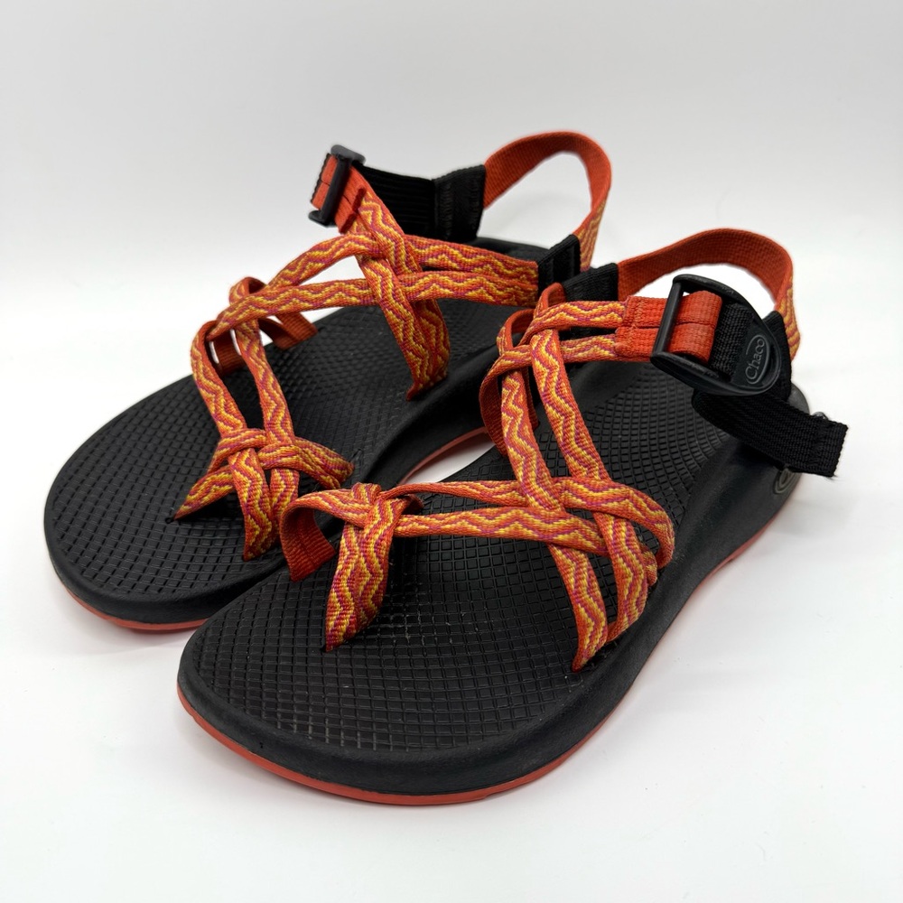 Chaco ZX/2 Dual Adjustable Straps Classic Toe Loop Sandals Orange 7